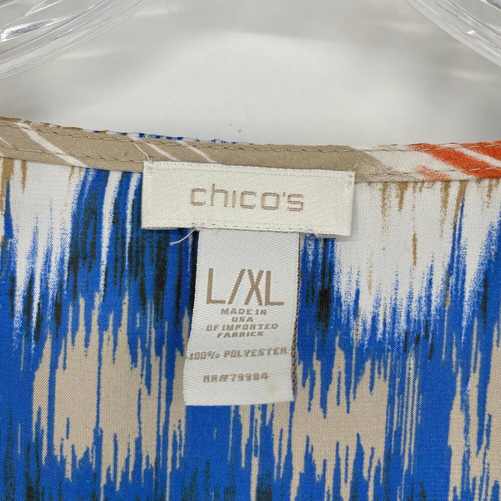 Chico's V-Neck Printed Top Size Large/XL - Picture 5 of 7